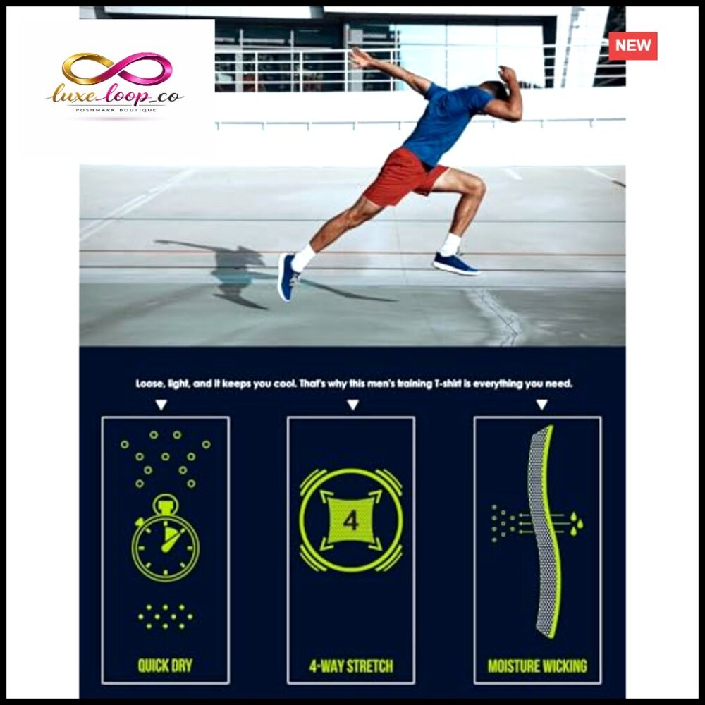 5 Pack Men's Quick Dry Workout Shirts Moisture Wicking Athletic Tees - Picture 3 of 7